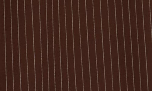 Area Stars Quinn Pinstripe Cuffed Wide Leg Pants In Brown