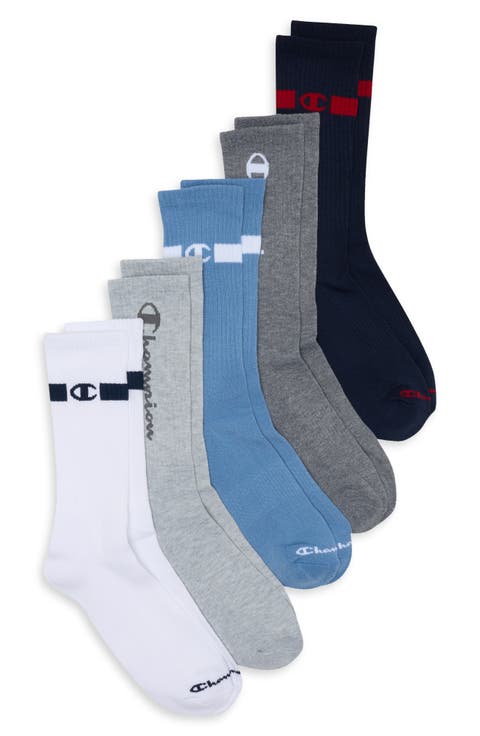 5-Pack Cushioned Crew Socks