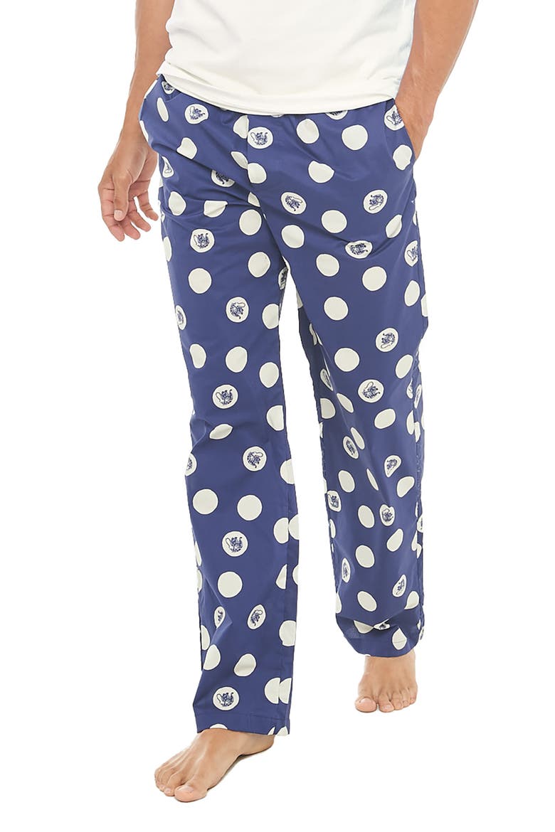 Drew Tiger Dots Blue Pajama Pants, Main, color, BLUE