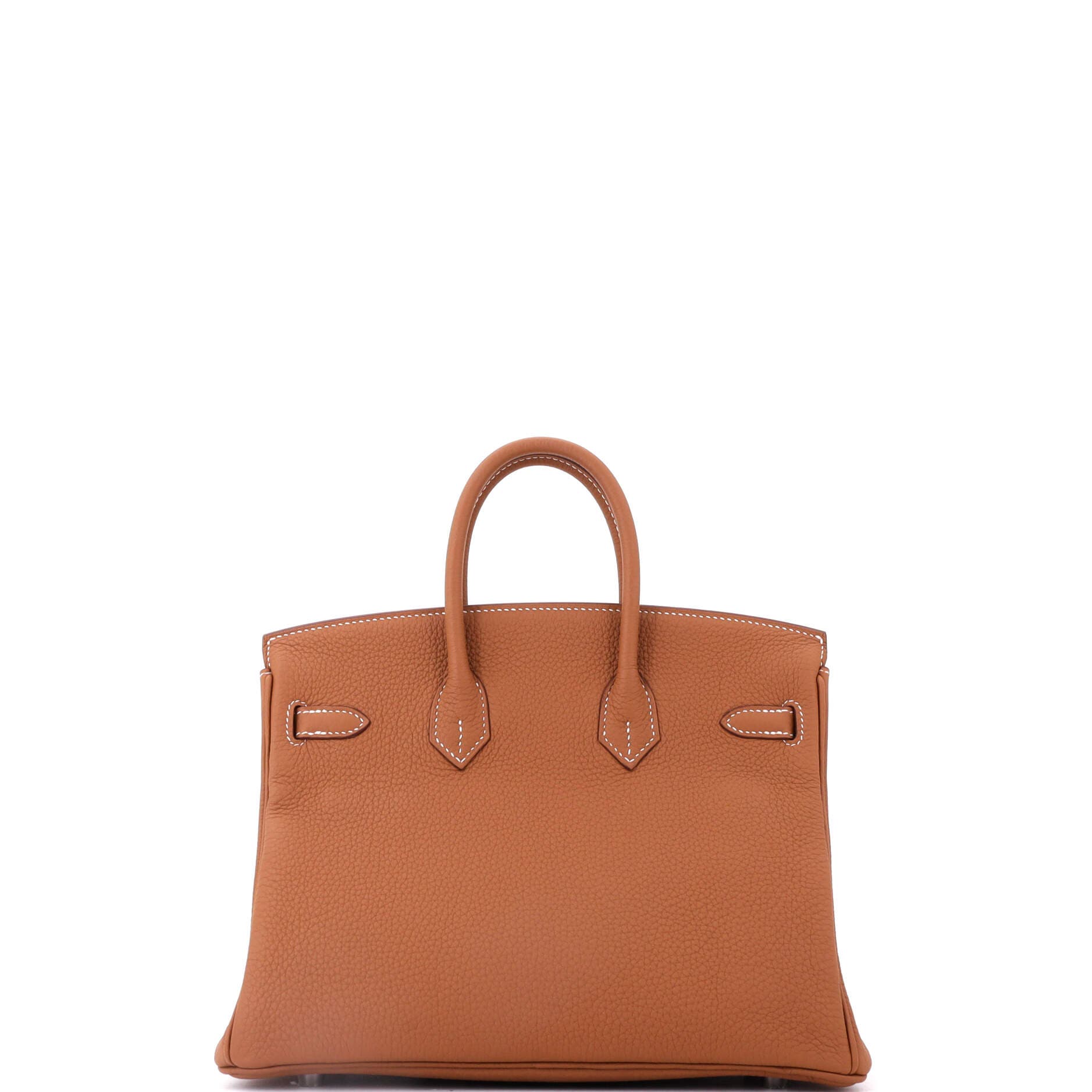 Birkin Handbag Brown Togo with Palladium Hardware 25, Alternate, color, Gold