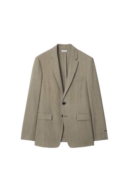 Burberry Wool Tailored Jacket In Gray
