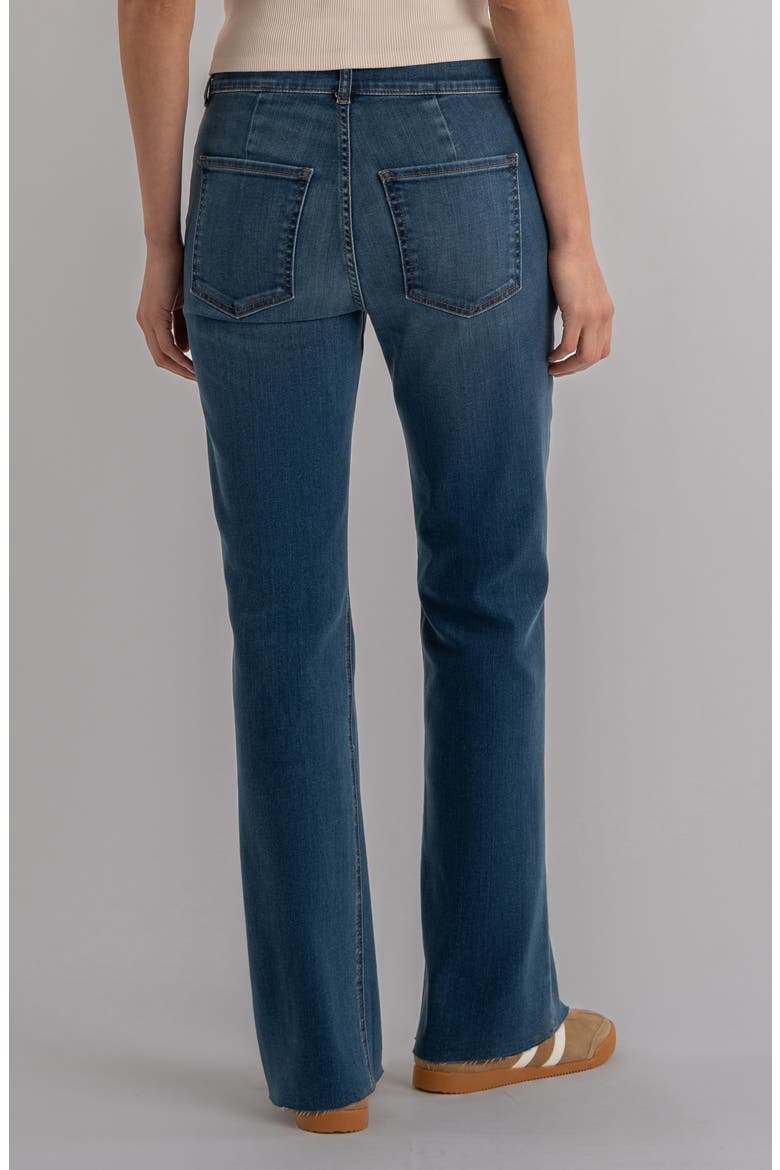 Kelly Raw Hem High Waist Flare Jeans, Alternate, color, HONEST