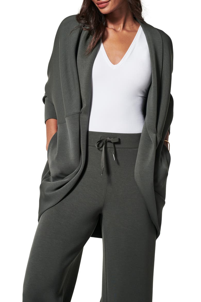 AirEssentials Cocoon Cardigan, Main, color, DARK PALM