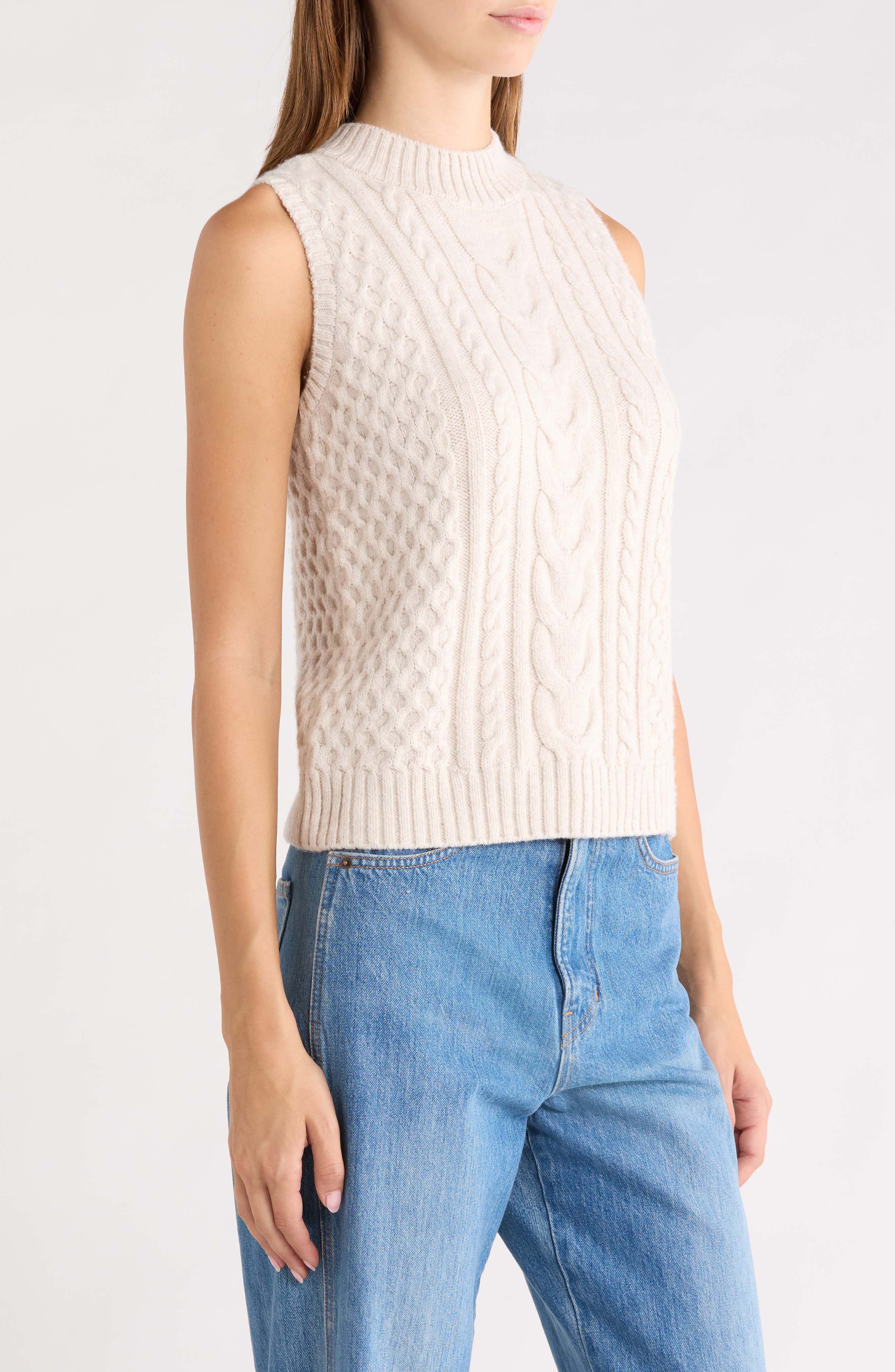 Vince Camuto Cable Stitch Sweater Vest (Women) | Nordstrom