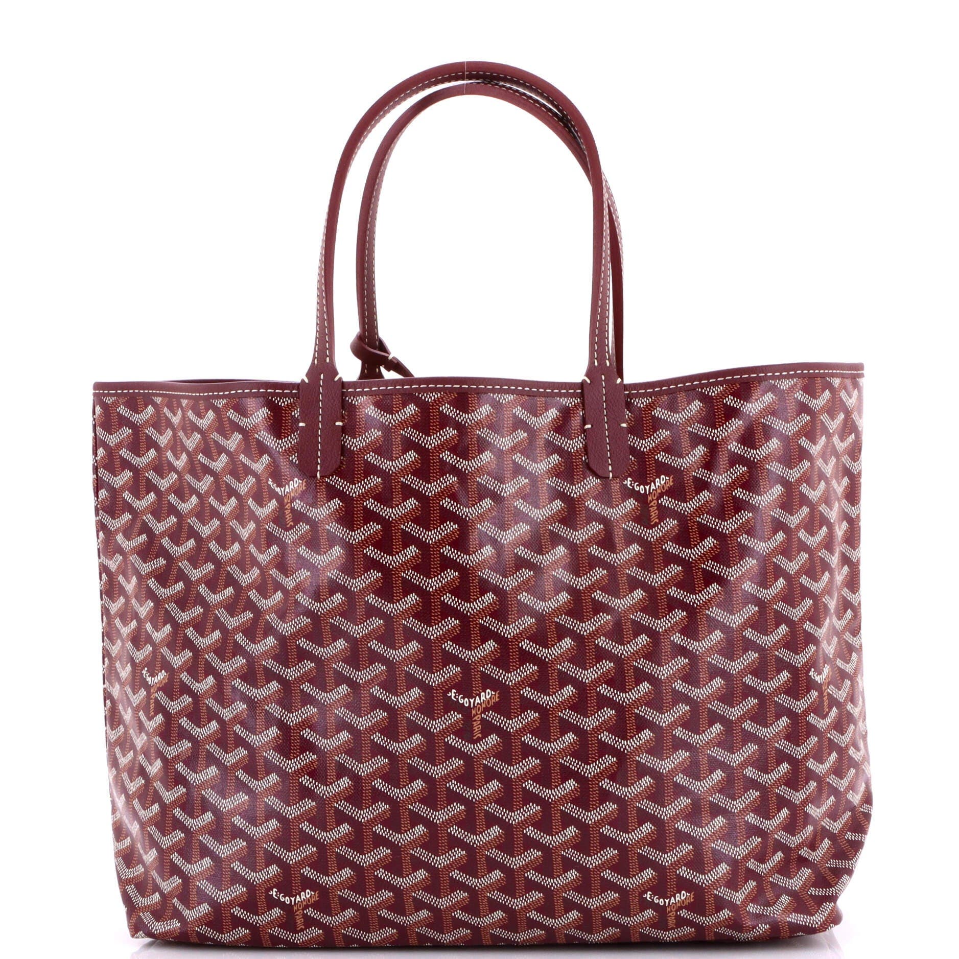 Pre-Owned Goyard Saint Louis Tote Coated Canvas PM, Main, color, Red