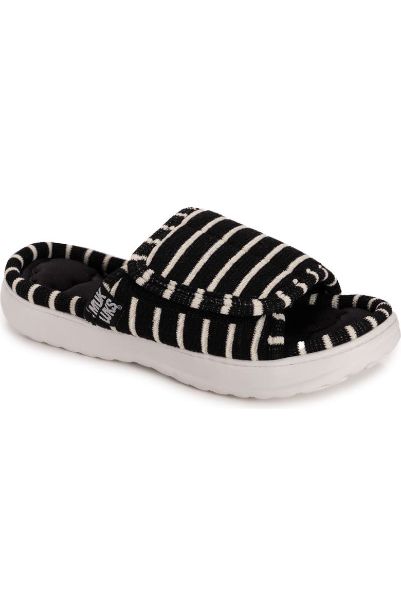 MUK LUKS Raelynn Slide Slipper, Main, color, Black