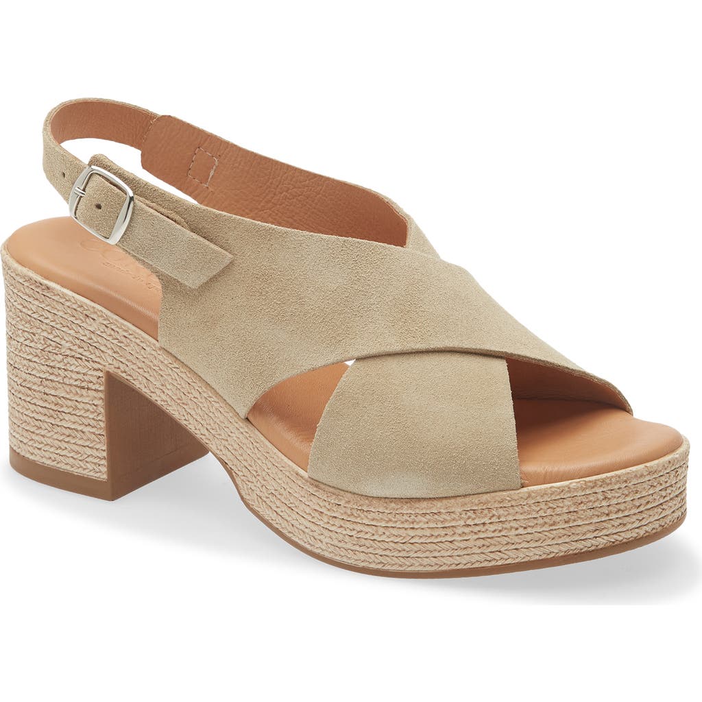 Cordani Marianne Slingback Platform Sandal in Dune Suede at Nordstrom, Size 40