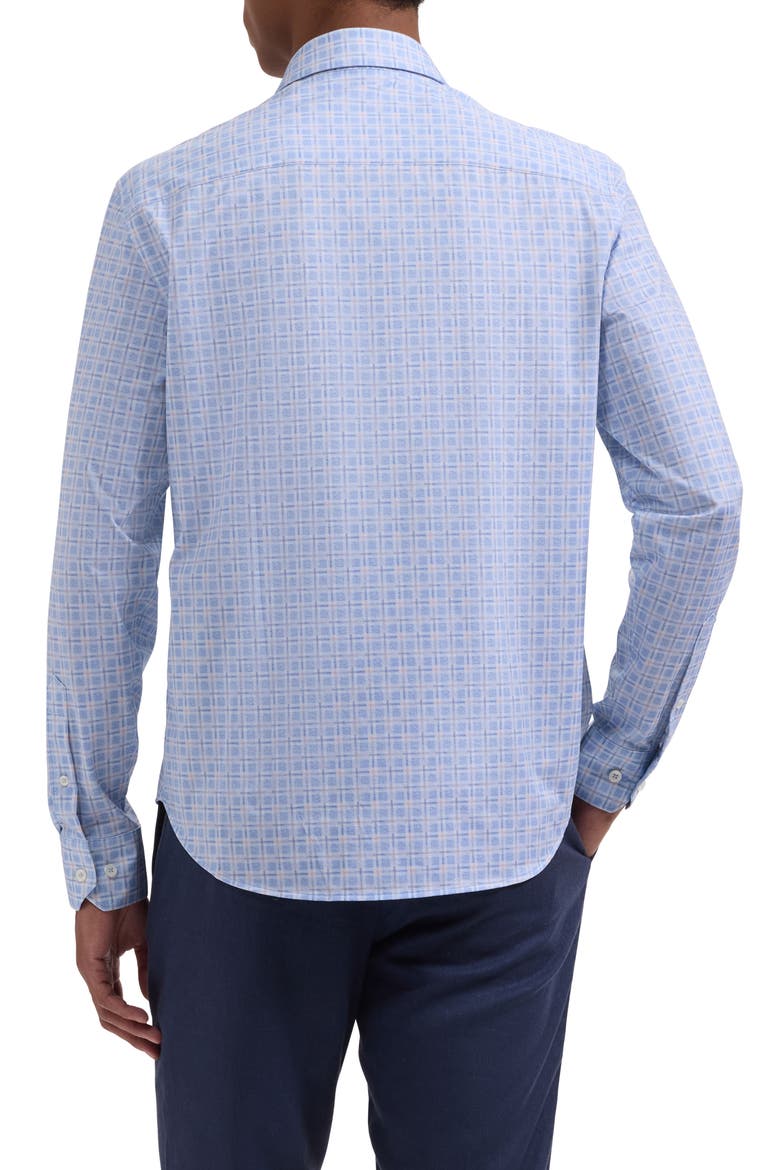 James OoohCotton® Check Print Button-Up Shirt, Alternate, color, AIR BLUE
