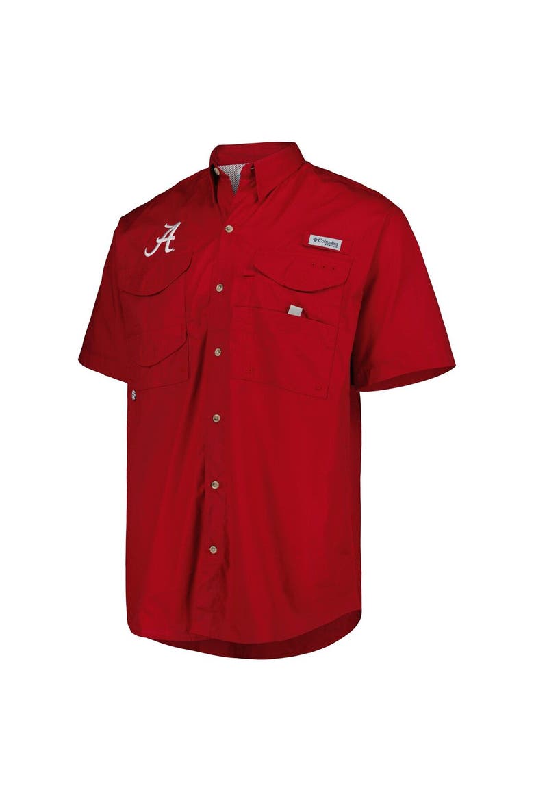 Men's Columbia Crimson Alabama Crimson Tide Bonehead Button-Up Shirt, Alternate, color, Crimson