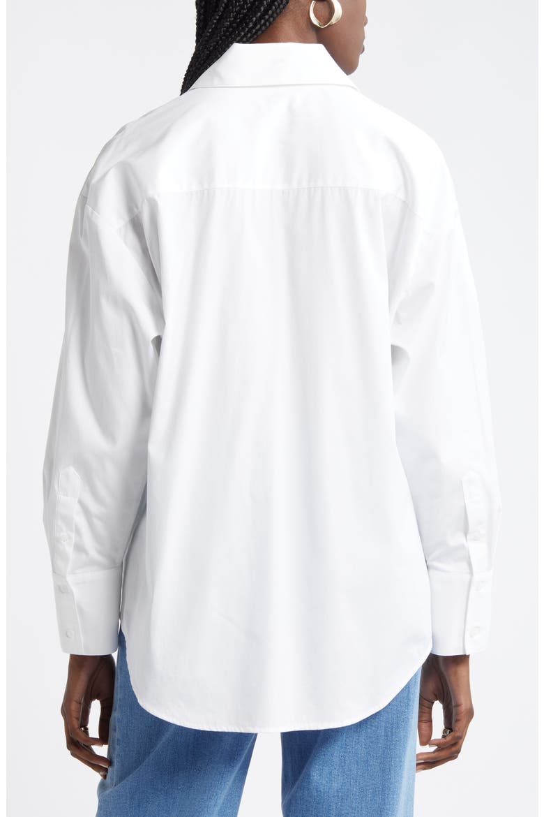 Poplin Two-Pocket Button-Up Shirt, Alternate, color, WHITE