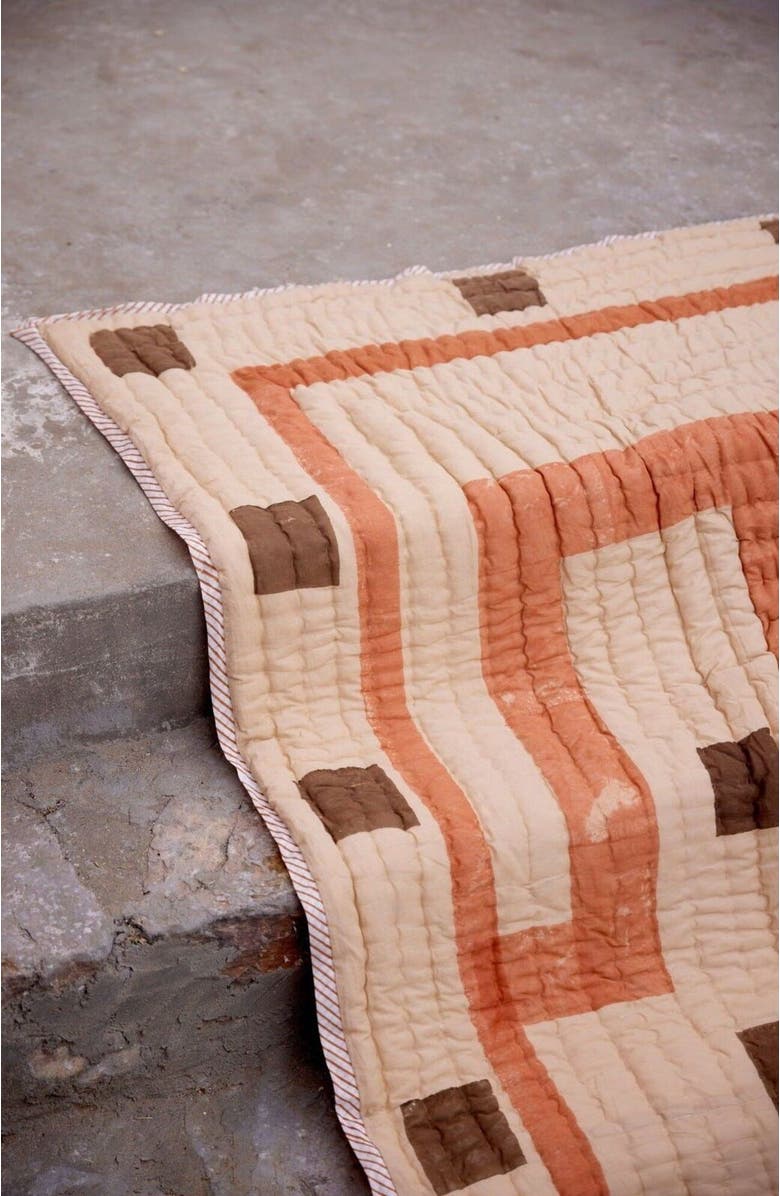 CQC LA Taos Quilt - with 2 shams, Alternate, color, Beige, Brown