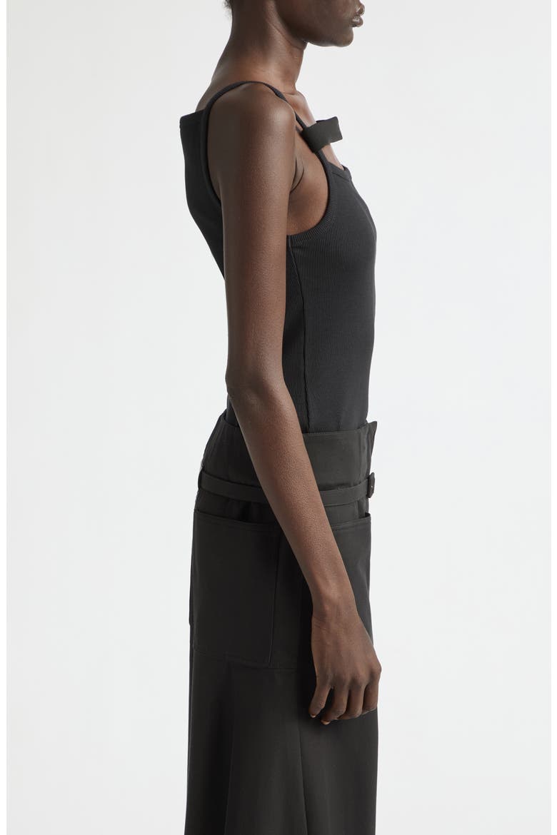 '90s Rib Strap Tank, Alternate, color, BLACK