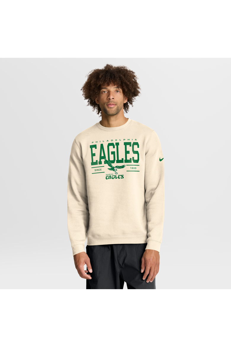 Men's Nike Natural Philadelphia Eagles Always Reppin' Club Sweatshirt, Main, color, Natural