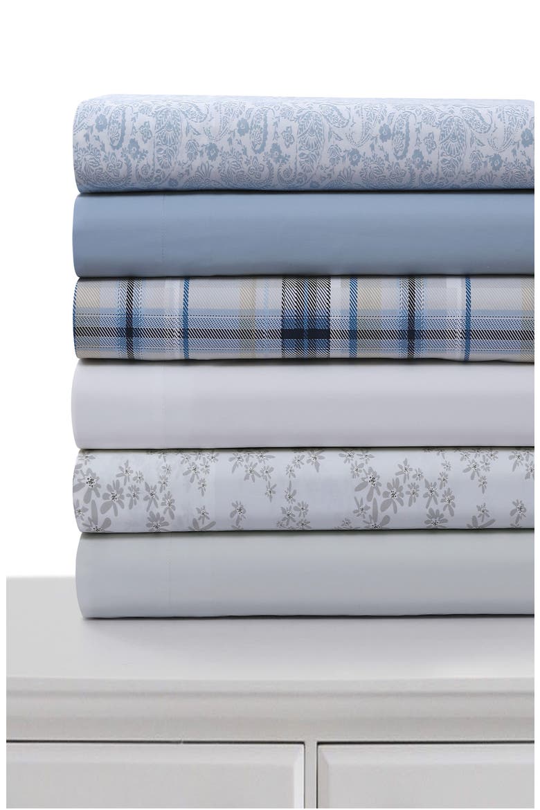 300 Thread Count Cotton Percale Sheet Set, Alternate, color, GREY