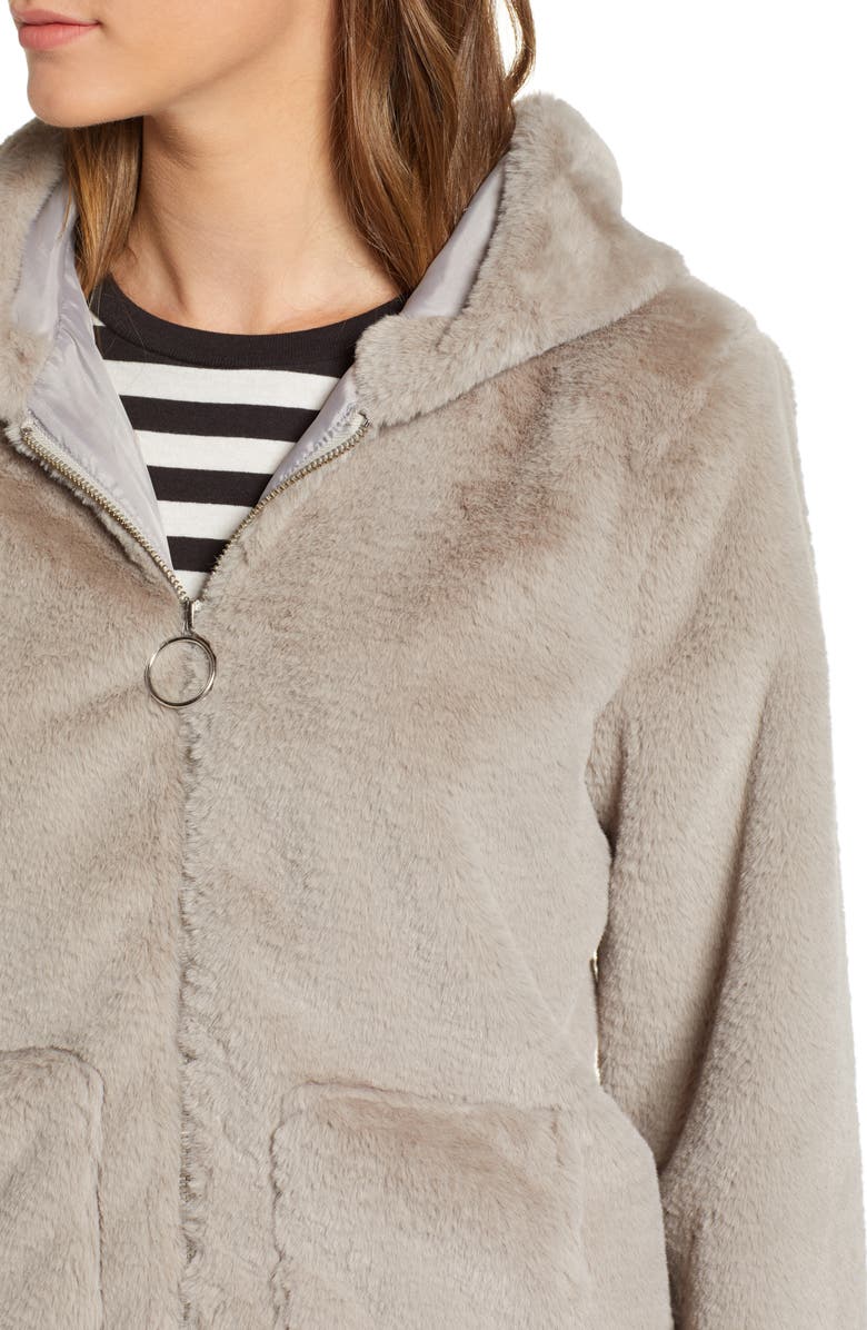 Vigoss Faux Fur O-Ring Jacket, Alternate, color,