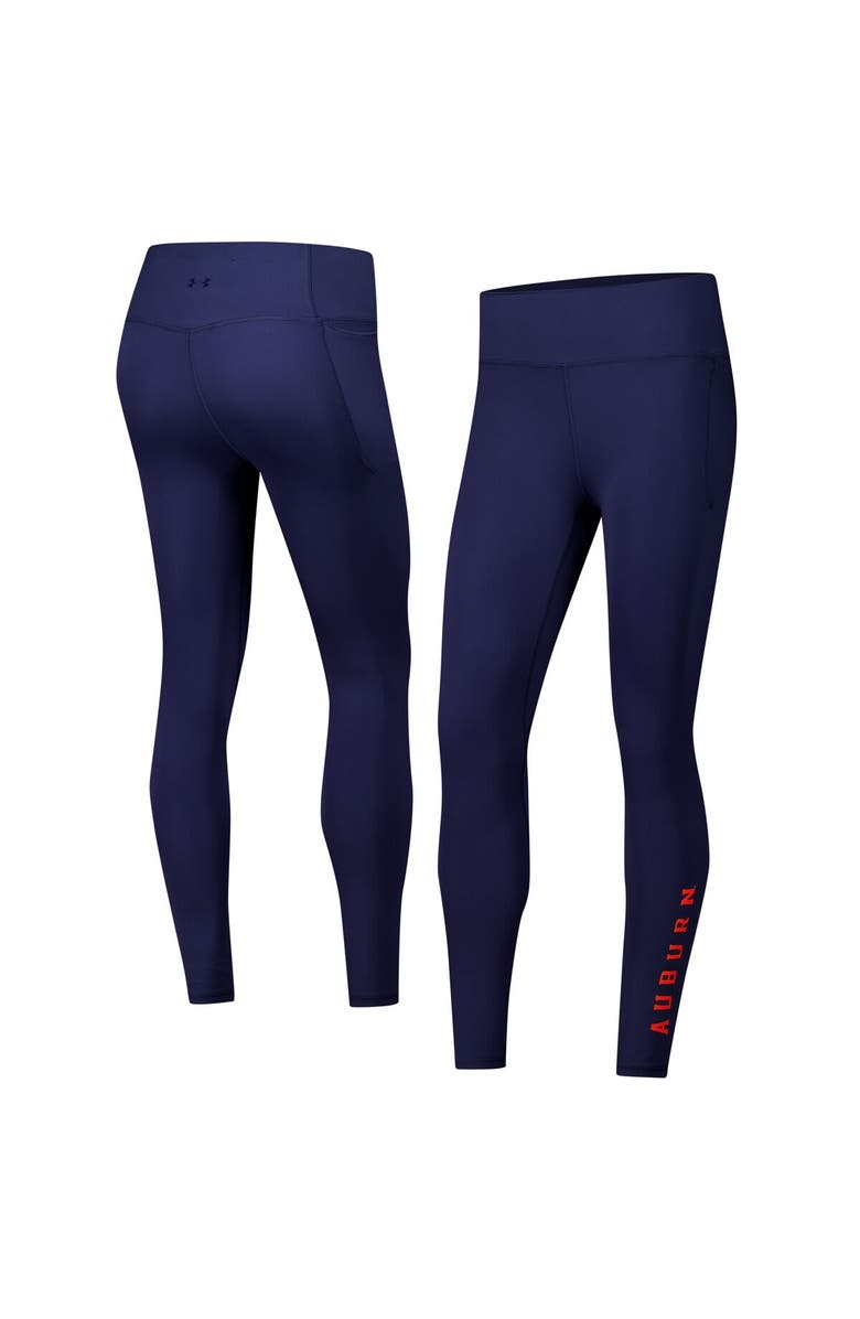 Under Armour Women's Under Armour Navy Auburn Tigers Meridian Luxe Performance Leggings, Alternate, color, Navy