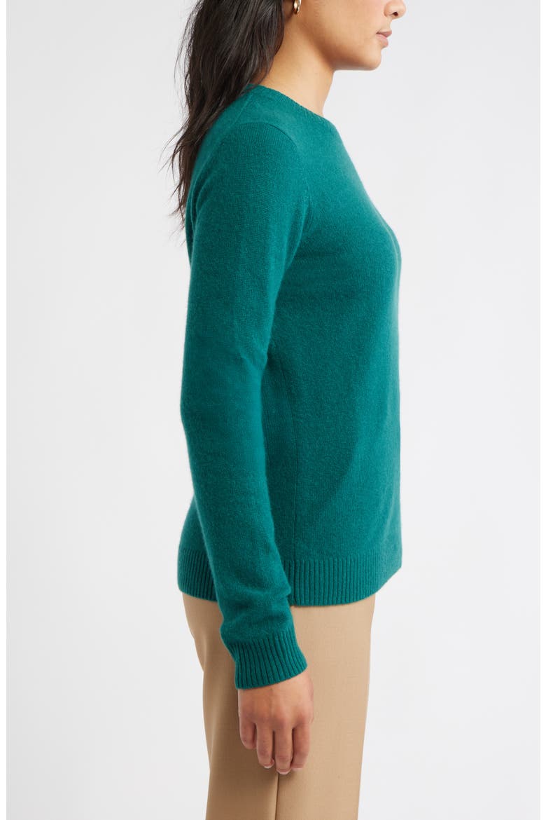 Cashmere Crewneck Sweater, Alternate, color, GREEN PINECONE