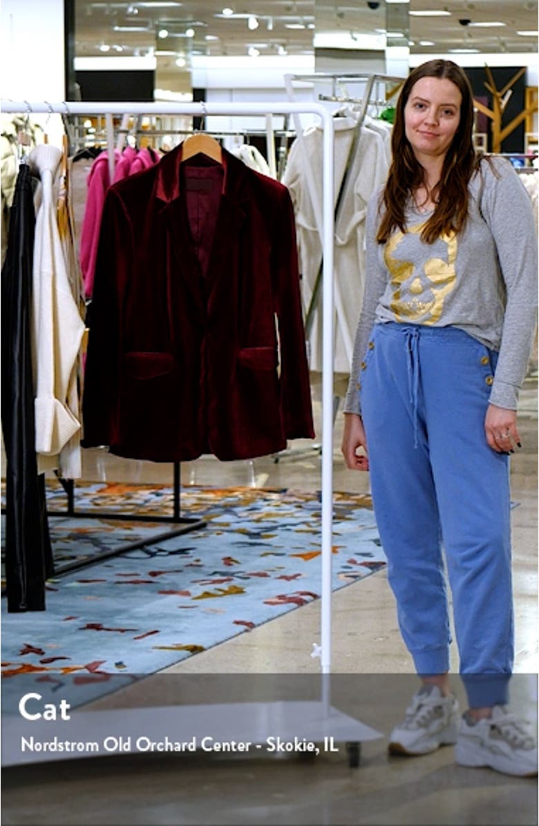 Velvet One-Button Blazer, sales video thumbnail