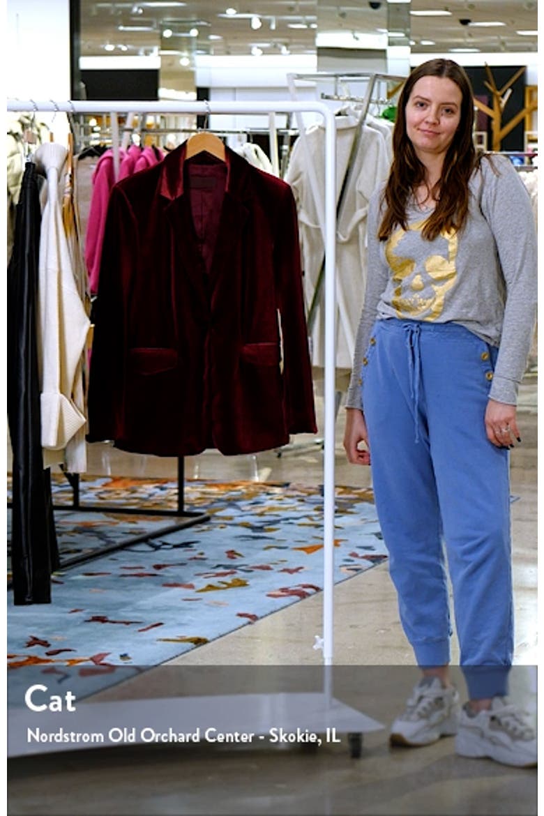 Velvet One-Button Blazer video
