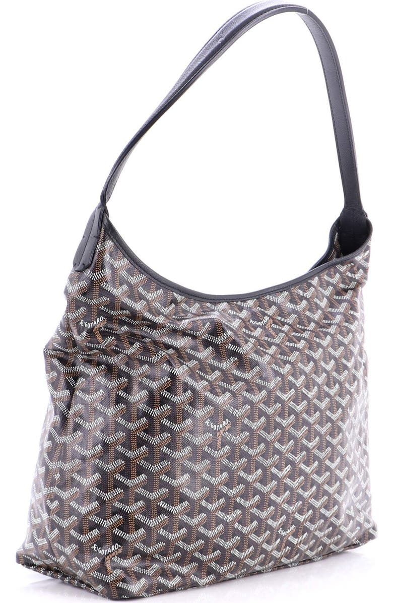 Pre-Owned Goyard Boheme Hobo Coated Canvas, Alternate, color, Black