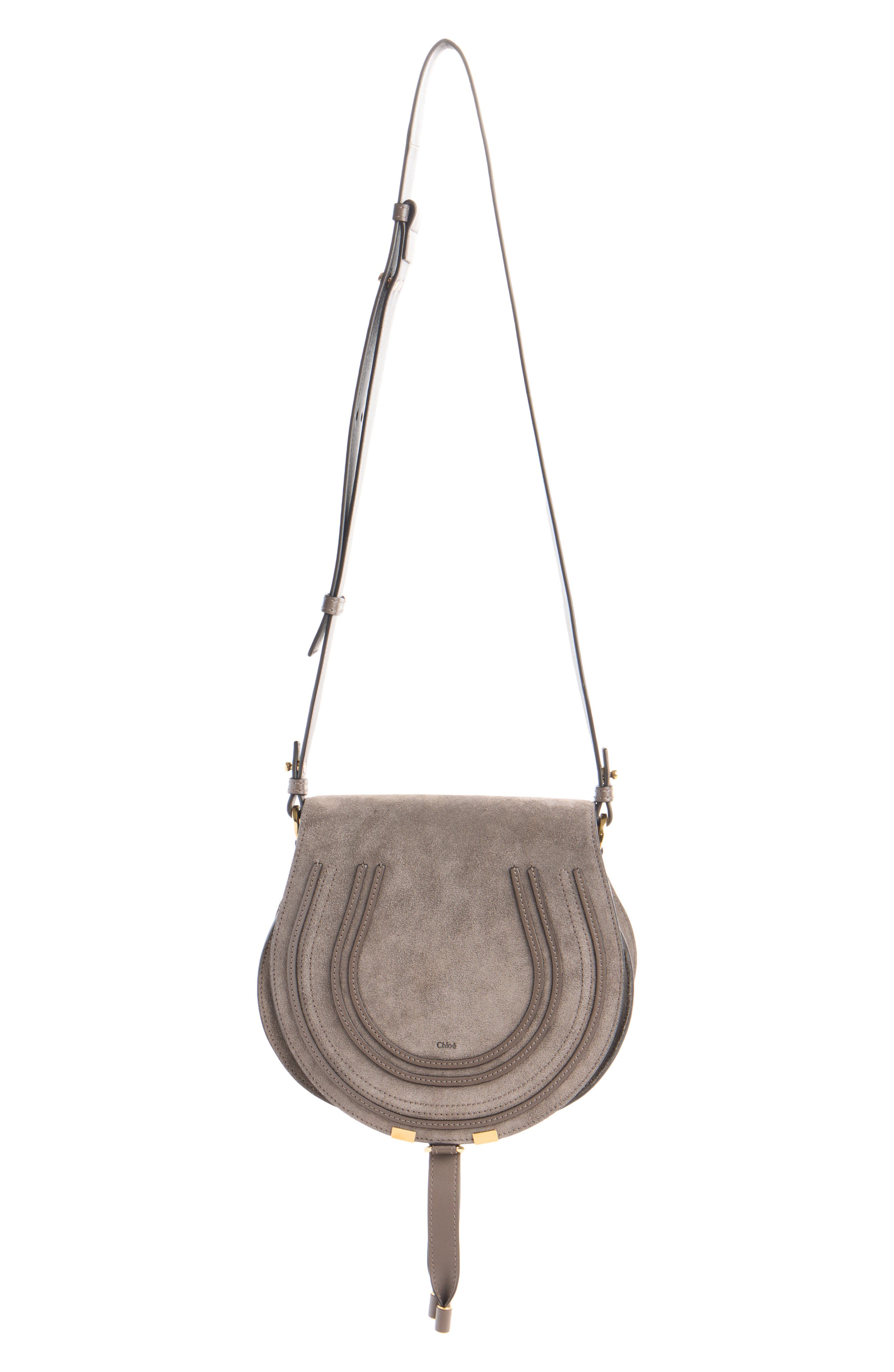 Marcie Suede Crossbody Bag, Alternate, color, NICKEL GREY