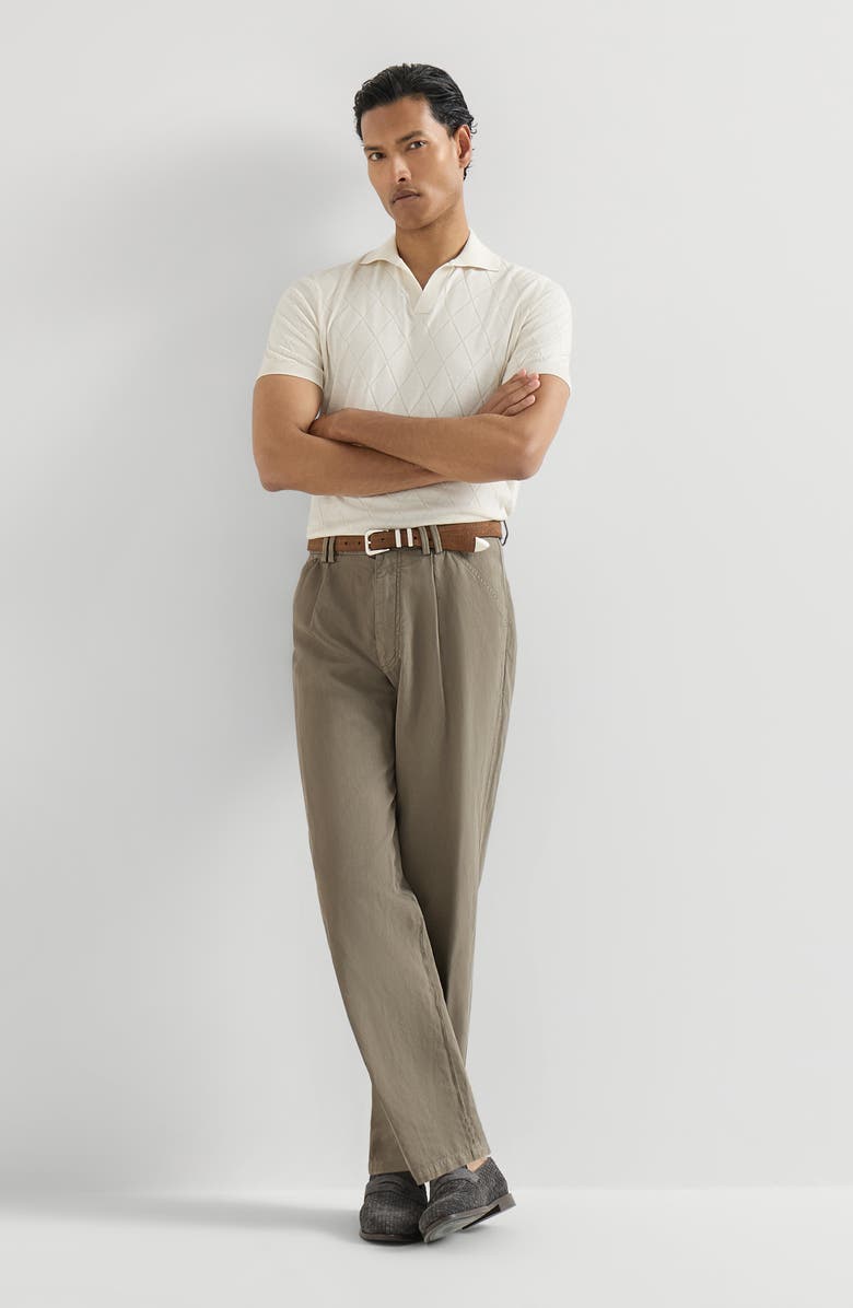 Brunello Cucinelli Garment-dyed trousers, Alternate, color, Military