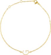 Adornia Pavé Cubic Zirconia Initial Anklet
