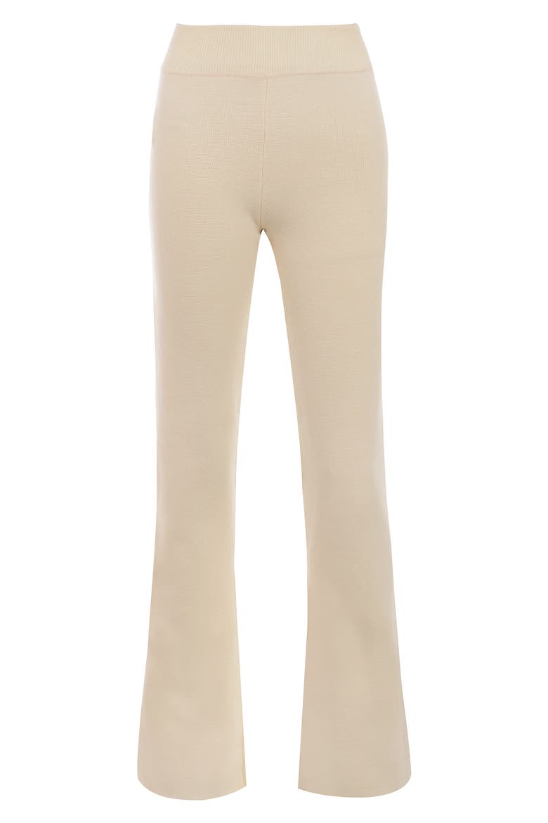 Nereida Rib Flare Pants, Alternate, color, CREAM