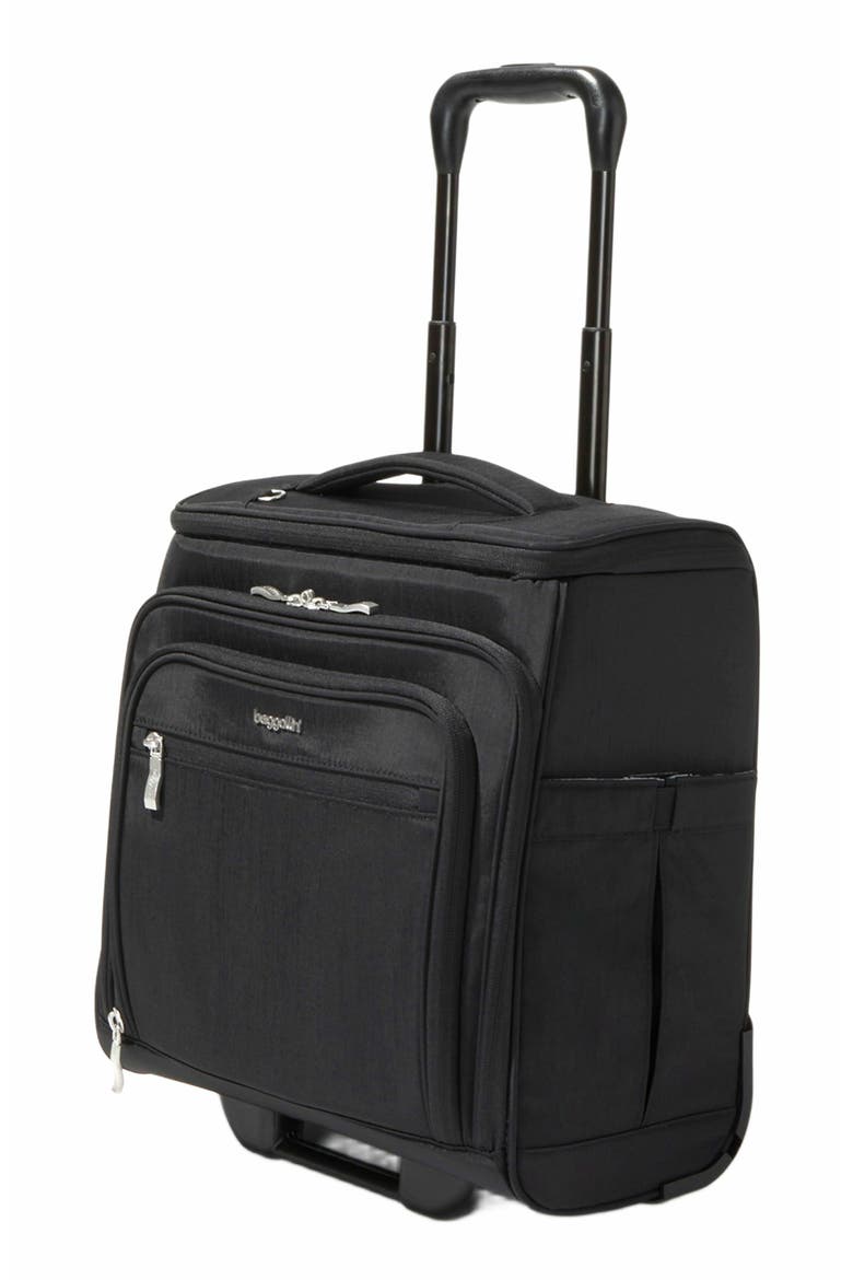 Expandable Underseat Carry-on Suitcase, Alternate, color, Black