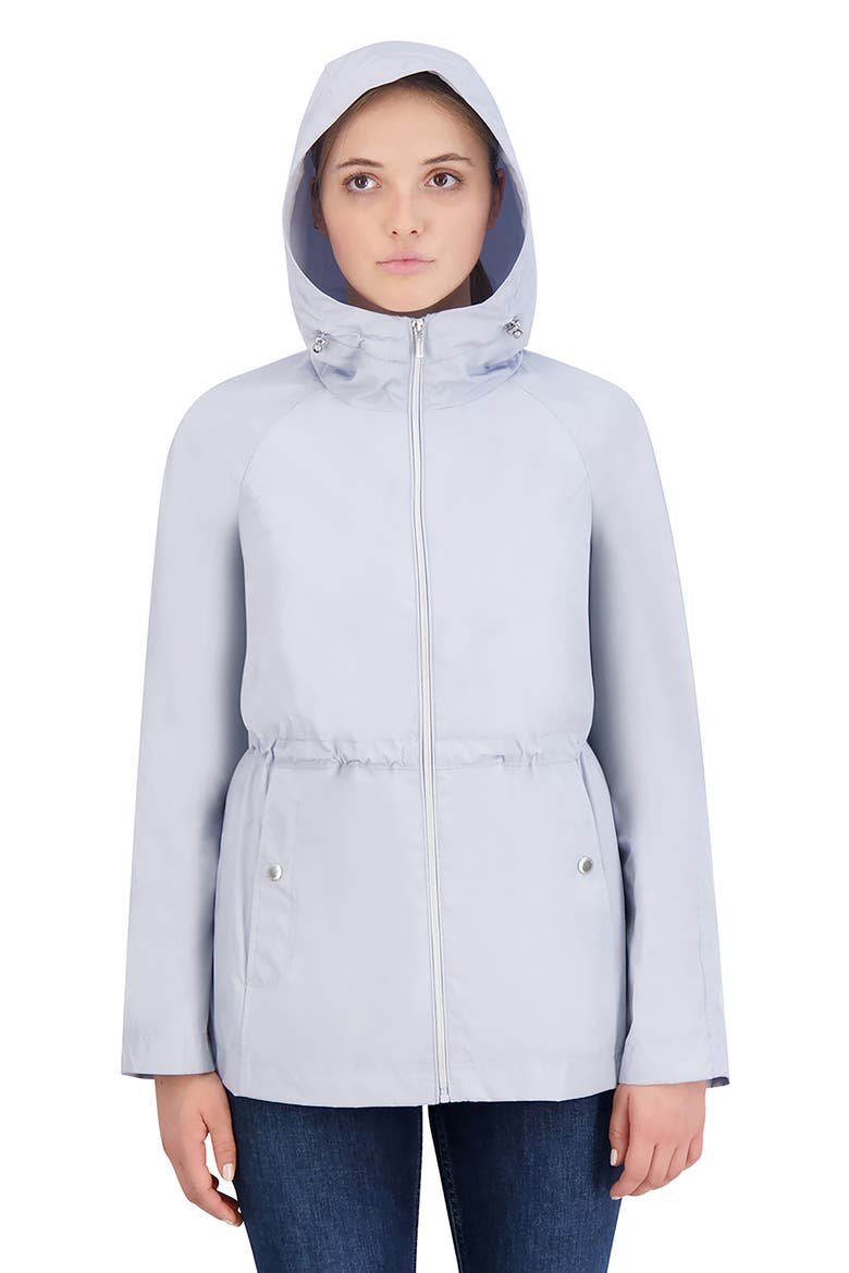 Travel Packable Hooded Rain Jacket, Alternate, color, MIST