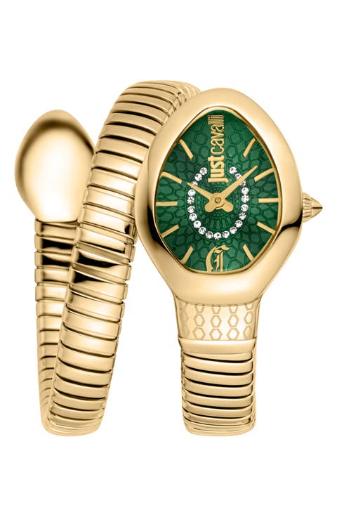 Eclisse Snake Wraparound Bracelet Watch, 22mm x 33.5mm