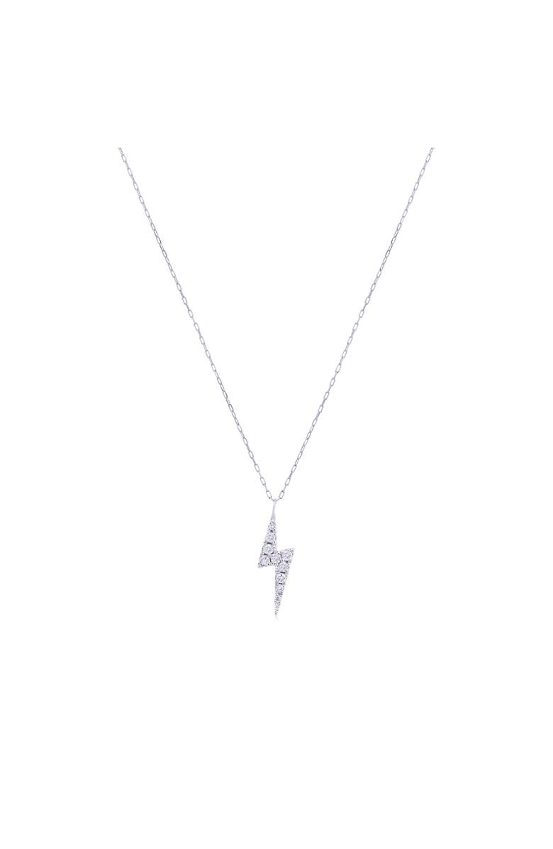 The Lovery Fine Jewelry Diamond Lightning Bolt Necklace, Main, color, 