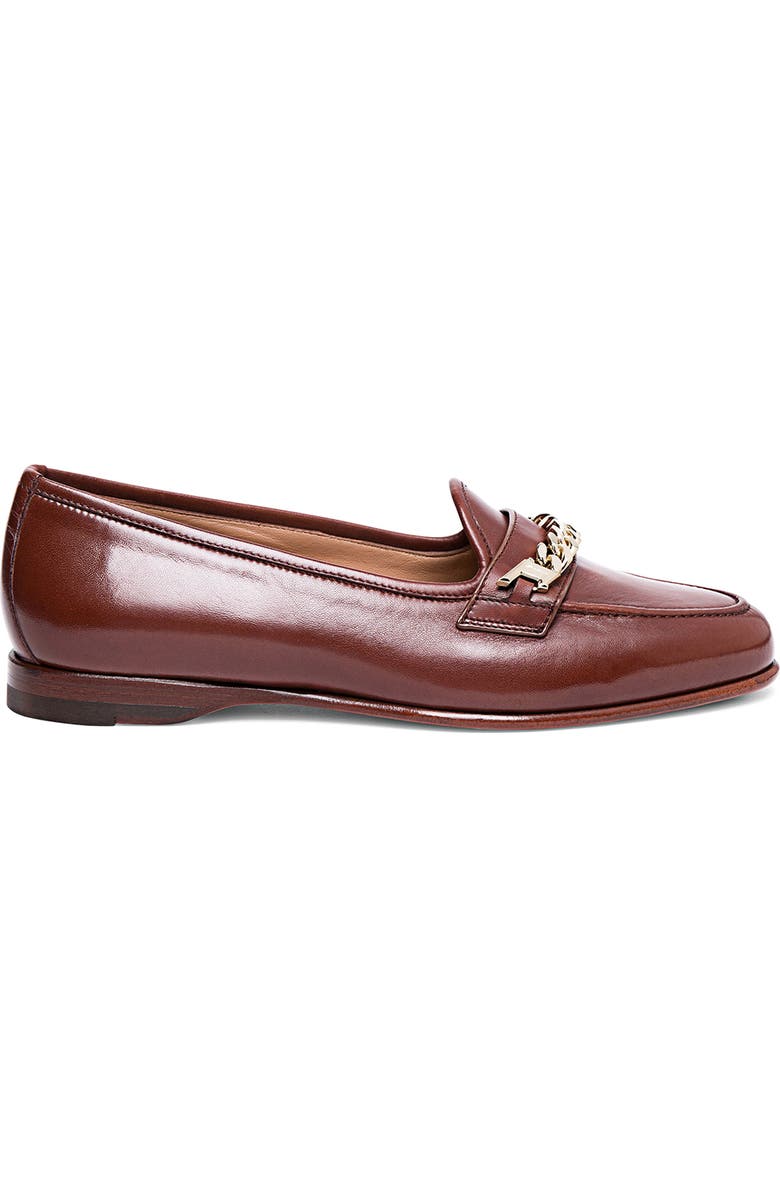 Santoni Women's leather Andrea loafer, Main, color, Brown