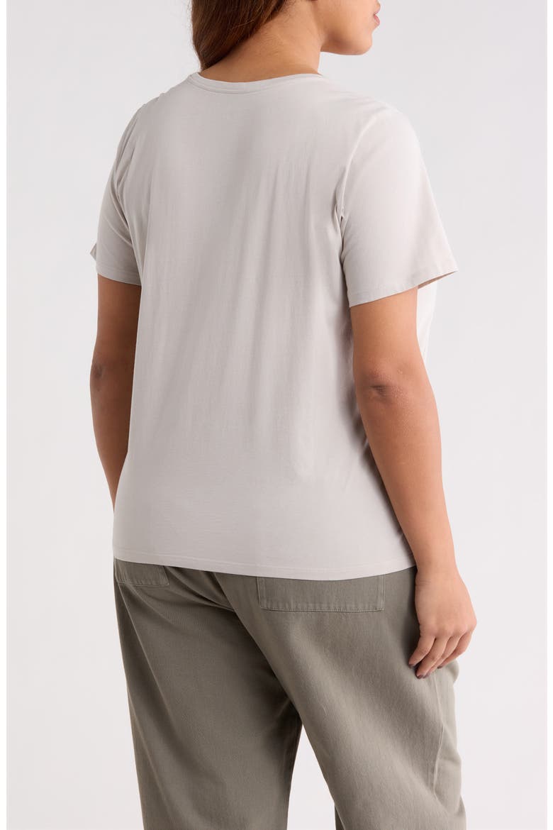 Crewneck Organic Cotton T-Shirt, Alternate, color, CHALK