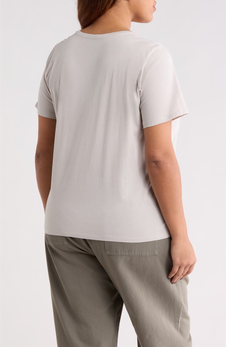 Eileen Fisher Crewneck Organic Cotton T-Shirt, Alternate, color, Chalk