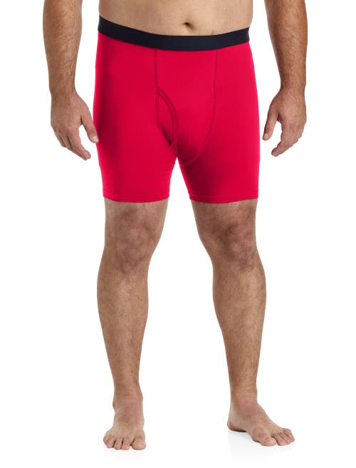 Harbor Bay By Dxl Big & Tall 3-pk Boxer Briefs In Watermelon