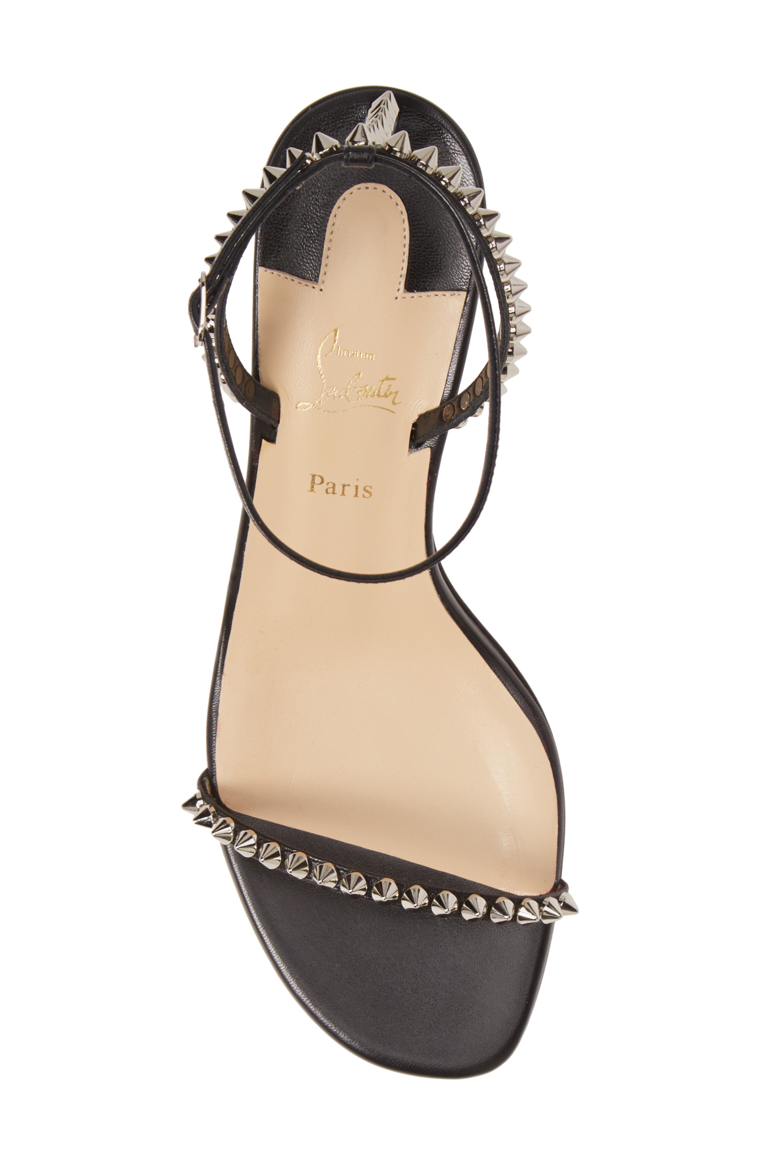 Christian Louboutin So Me Studded Sandal, Alternate, color, 