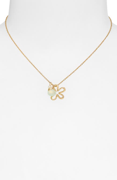 Ki-ele Flower Charm Necklace In Gold