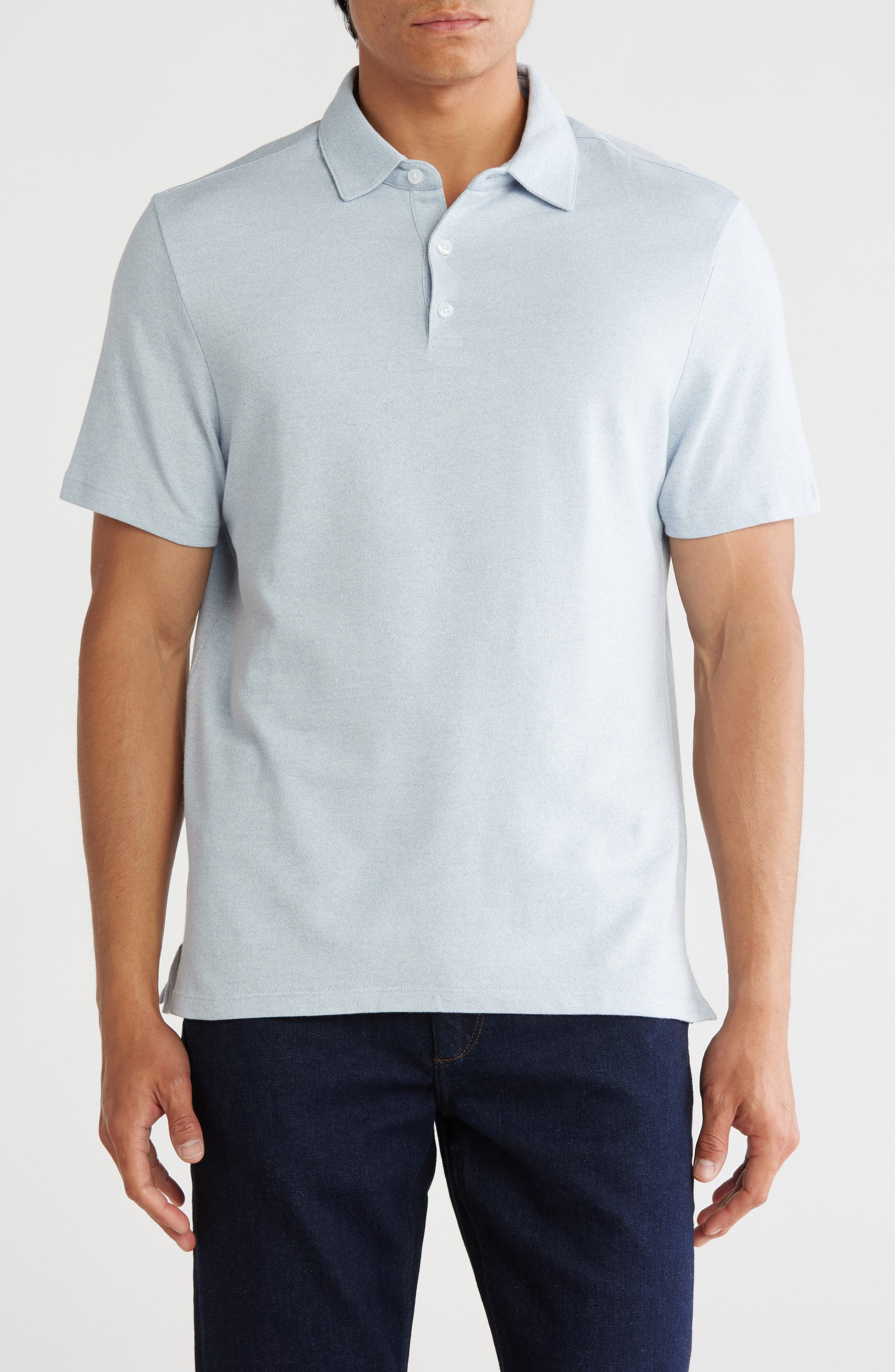 Robert Barakett Garrow Regular Fit Cotton Blend Polo