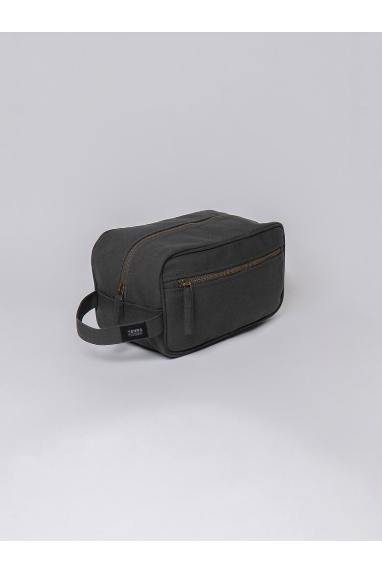 Organic Cotton Toiletry Bag, Alternate, color, Charcoal Grey