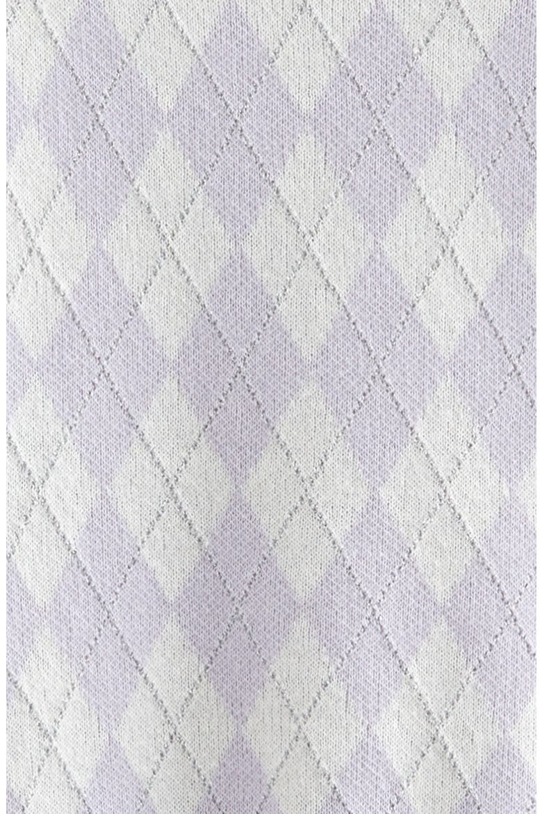 Kids' Sparkle Argyle Knit Cardigan, Alternate, color, PURPLE CALLUNA ARGYLE