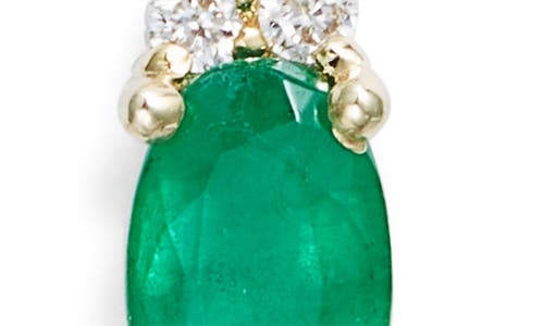 Meira T Emerald & Diamond Marquise Necklace In Yellow