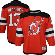 Outerstuff Youth Nico Hischier Red New Jersey Devils Captain Patch Home Replica Player Jersey