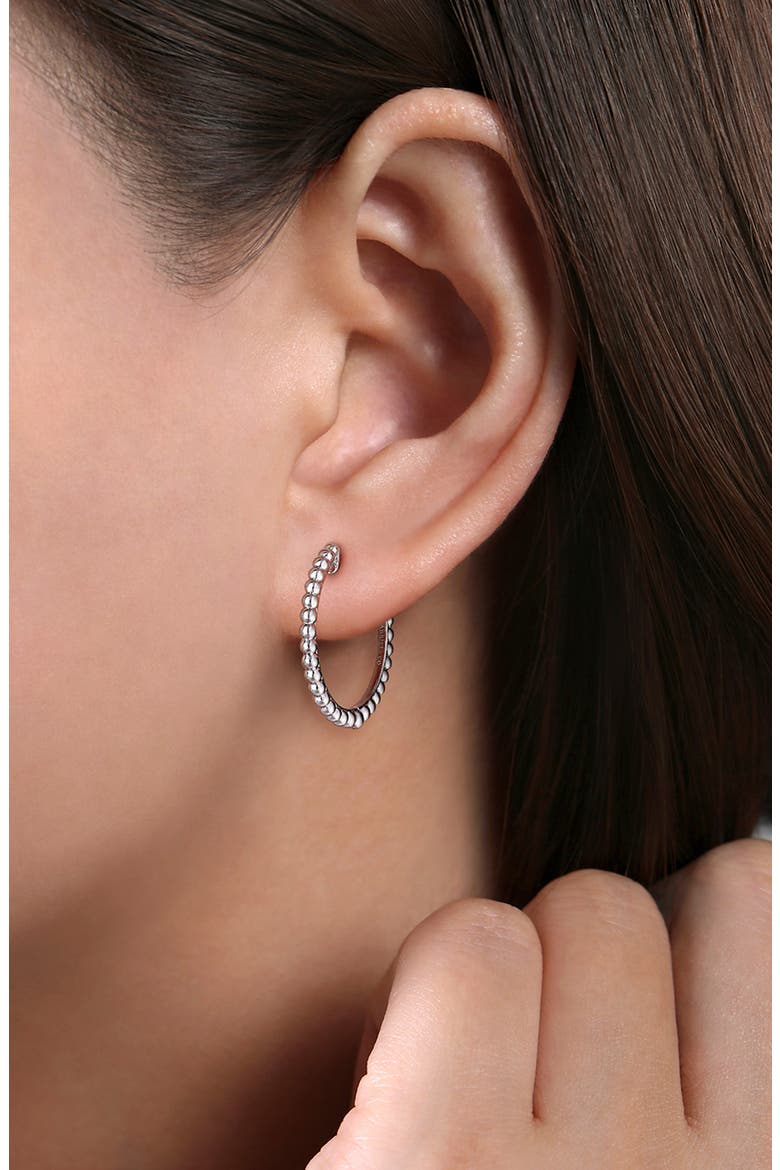 Classic Hoop Earrings, Alternate, color, STERLING SILVER