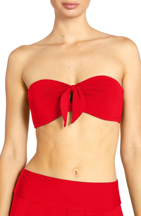 Ava Knot Front Strapless Bikini Top