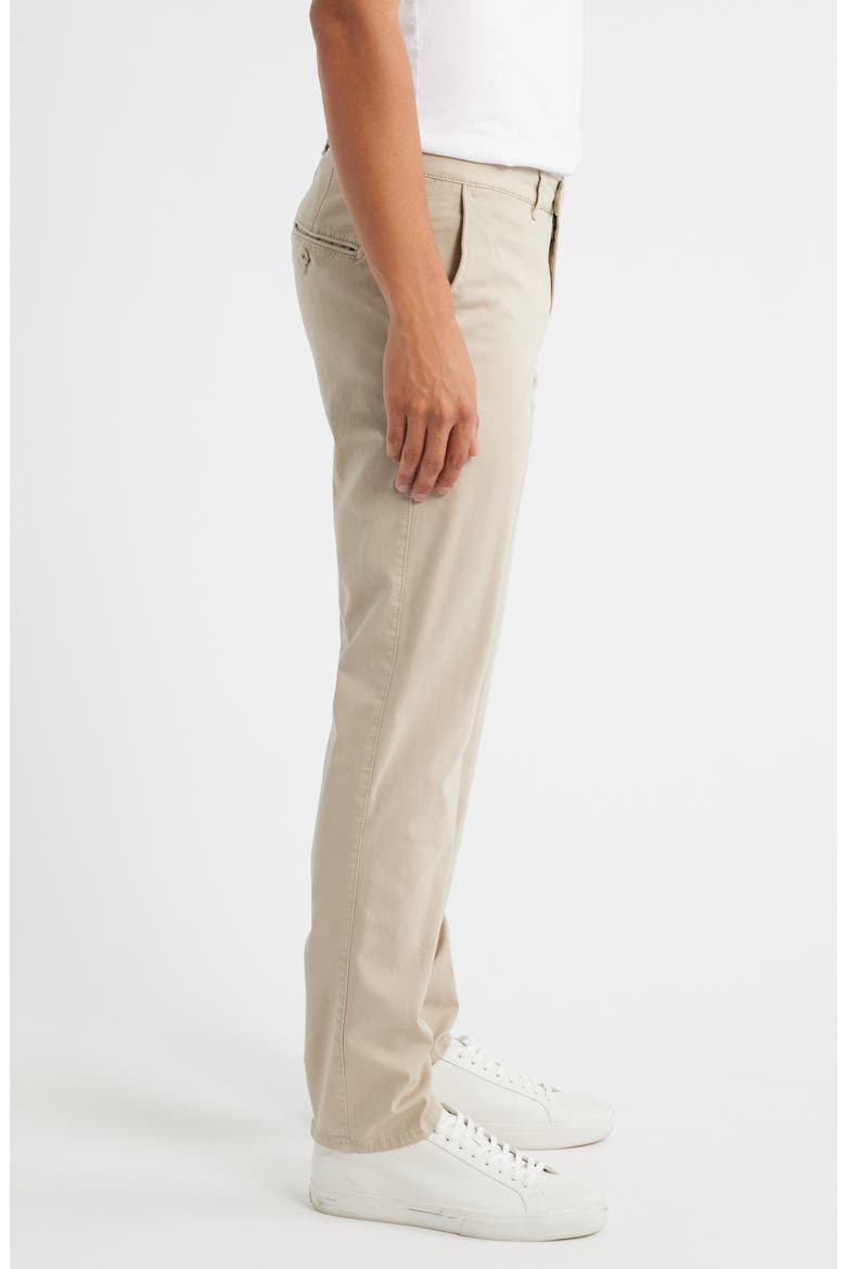 Fabio IDX Flat Front Modern Fit Cotton Blend Chinos, Alternate, color, IVORY