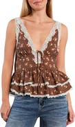 Billy T Lace Trim Cotton Blend Top