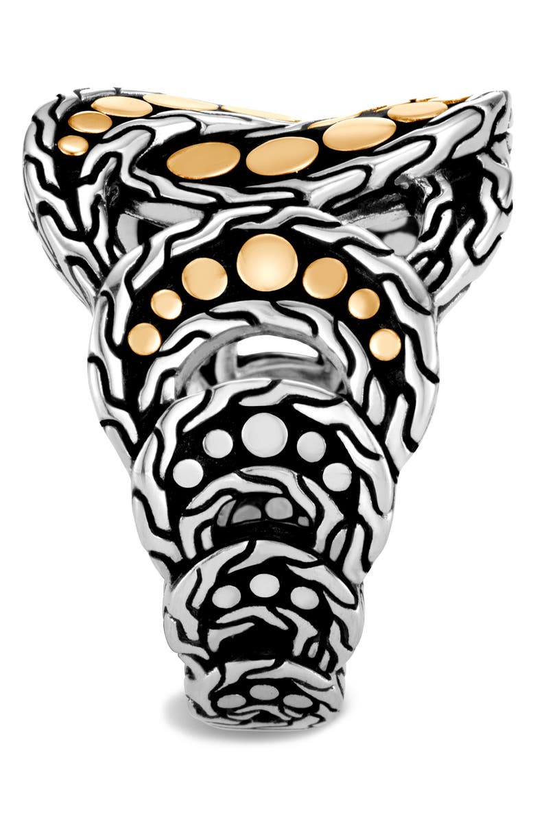 John Hardy Dot 18K Gold & Silver Ring, Alternate, color, Silver/ Gold