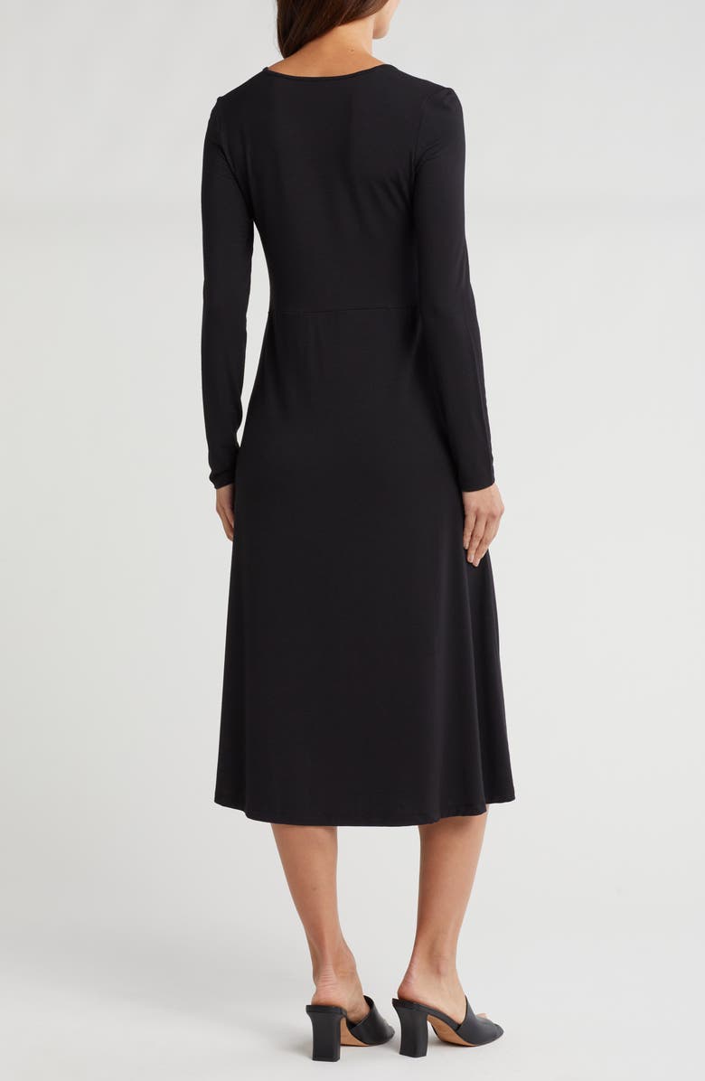 Vince Long Sleeve Dress, Alternate, color, Black