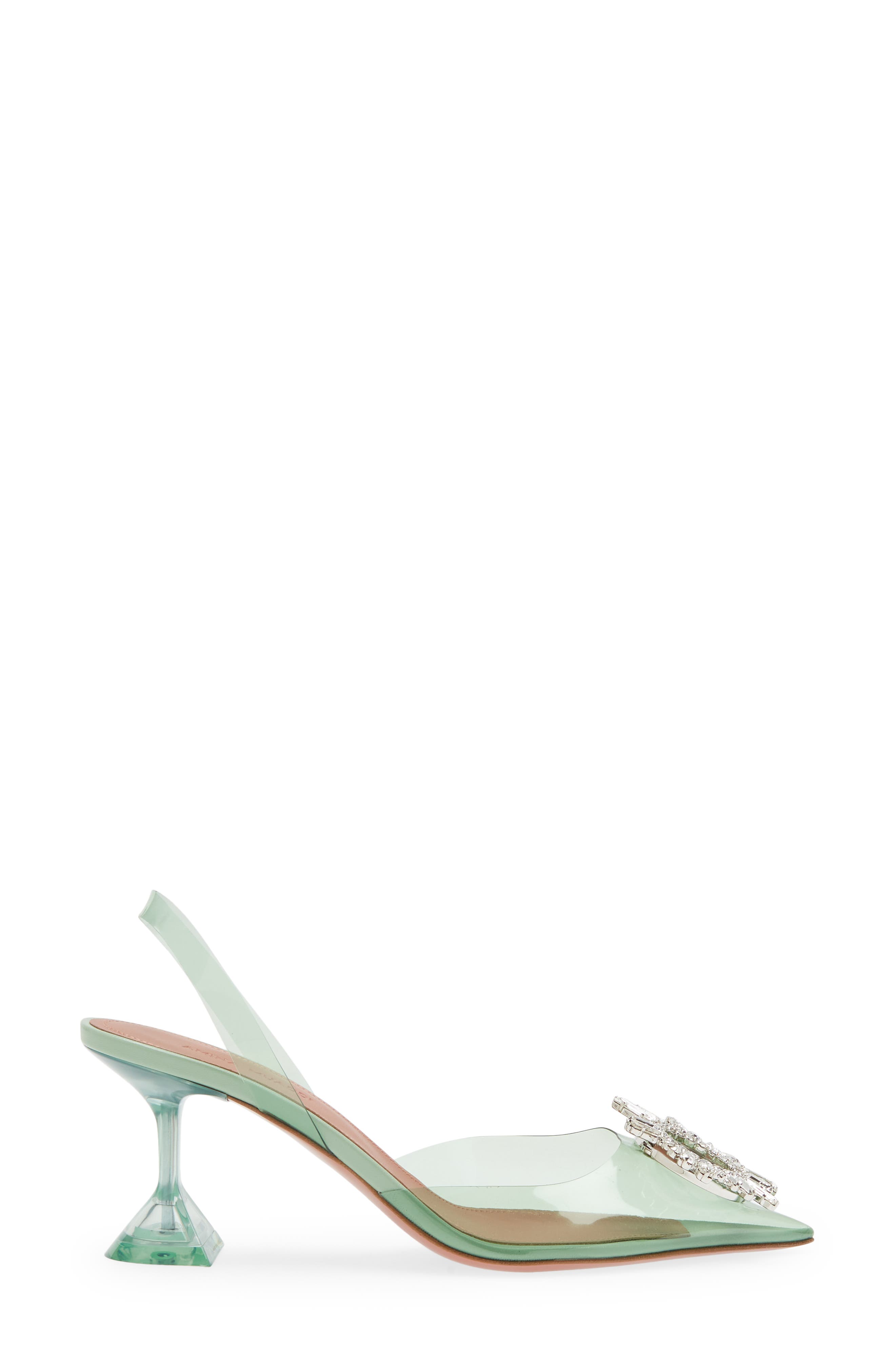 Begum Glass Pointed Toe Slingback Pump, Alternate, color, PVC MINT